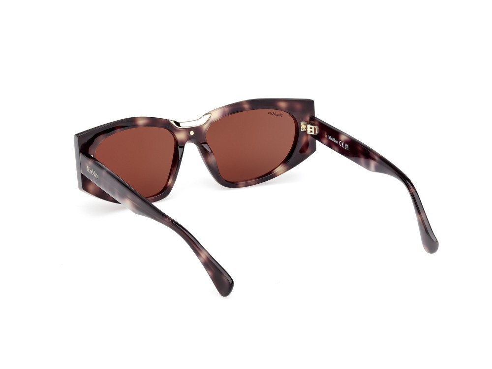 Occhiali da sole MaxMara Spark-8 MM0144 (55E) colore avana colorata forma rettangolare lenti marrone
