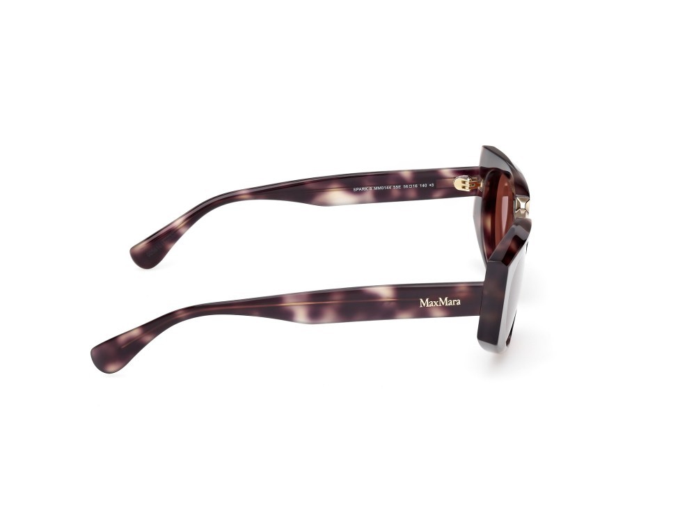 Occhiali da sole MaxMara Spark-8 MM0144 (55E) colore avana colorata forma rettangolare lenti marrone