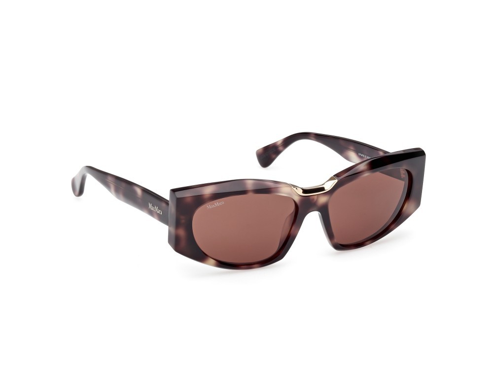 Occhiali da sole MaxMara Spark-8 MM0144 (55E) colore avana colorata forma rettangolare lenti marrone