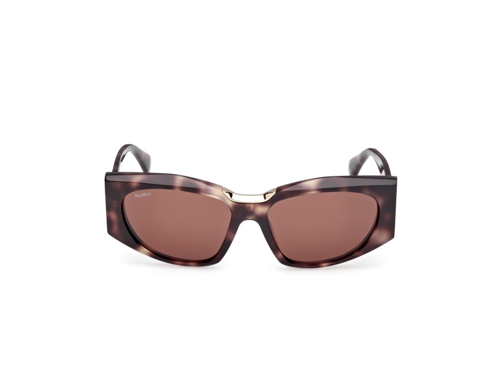 Occhiali da sole MaxMara Spark-8 MM0144 (55E) colore avana colorata forma rettangolare lenti marrone