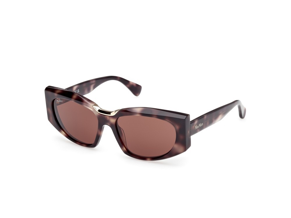 Occhiali da sole MaxMara Spark-8 MM0144 (55E) colore avana colorata forma rettangolare lenti marrone