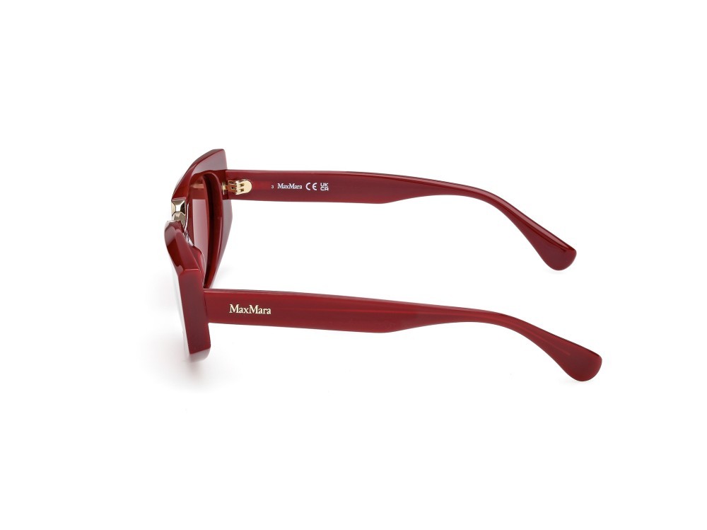 Occhiali da sole MaxMara Spark-8 MM0144 (69S) colore bordeaux lucido forma rettangolare lenti bordeaux