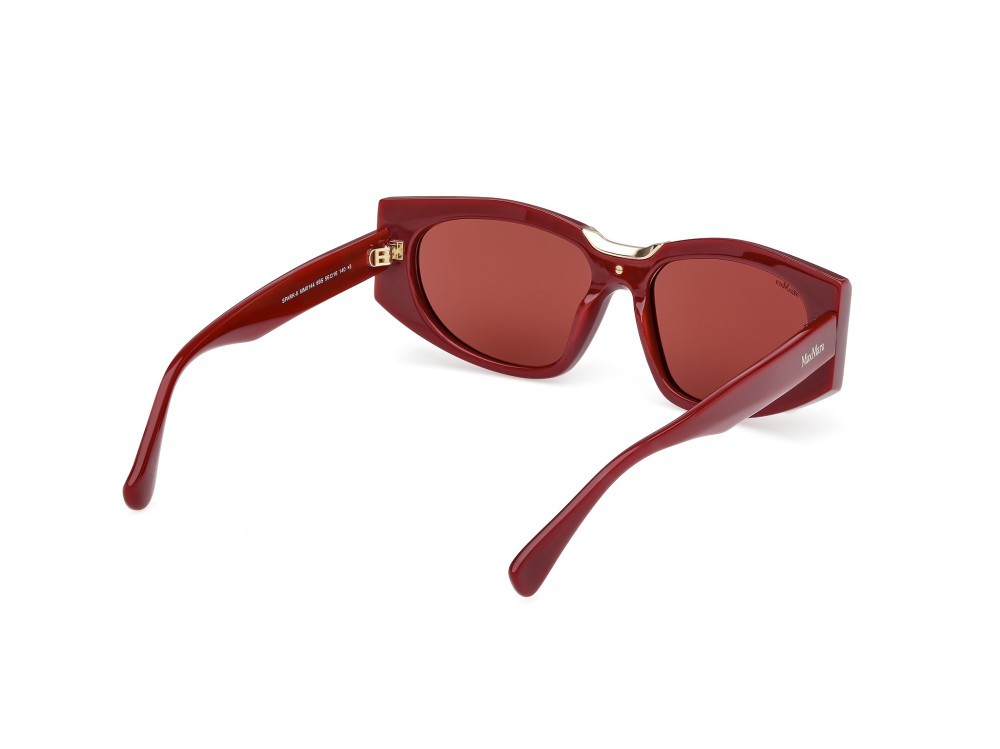 Occhiali da sole MaxMara Spark-8 MM0144 (69S) colore bordeaux lucido forma rettangolare lenti bordeaux