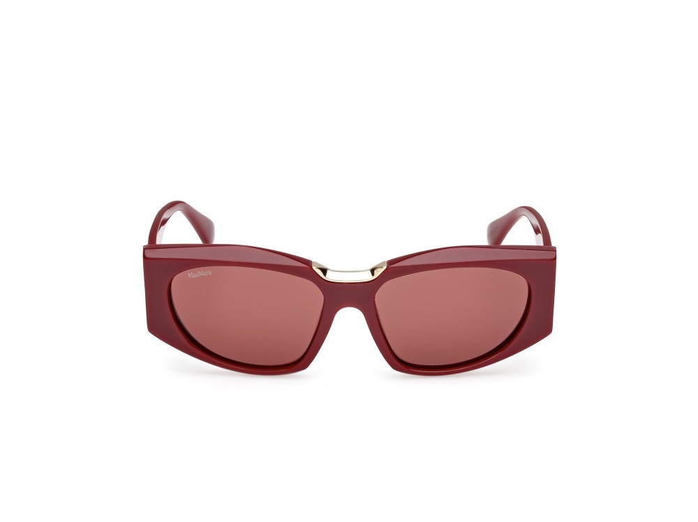 Occhiali da sole MaxMara Spark-8 MM0144 (69S) colore bordeaux lucido forma rettangolare lenti bordeaux
