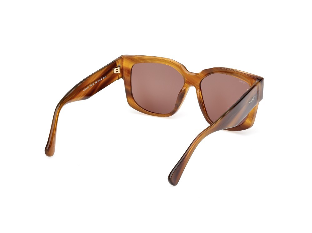 Occhiali da sole MaxMara Glimpse-7 MM0145 (50E) colore marrone chiaro/striato  forma quadrato lenti marrone