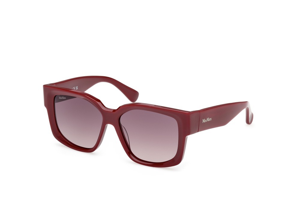Occhiali da sole MaxMara Glimpse-7 MM0145 (69Z) colore bordeaux lucido forma quadrato lenti viola sfumato o specchiato