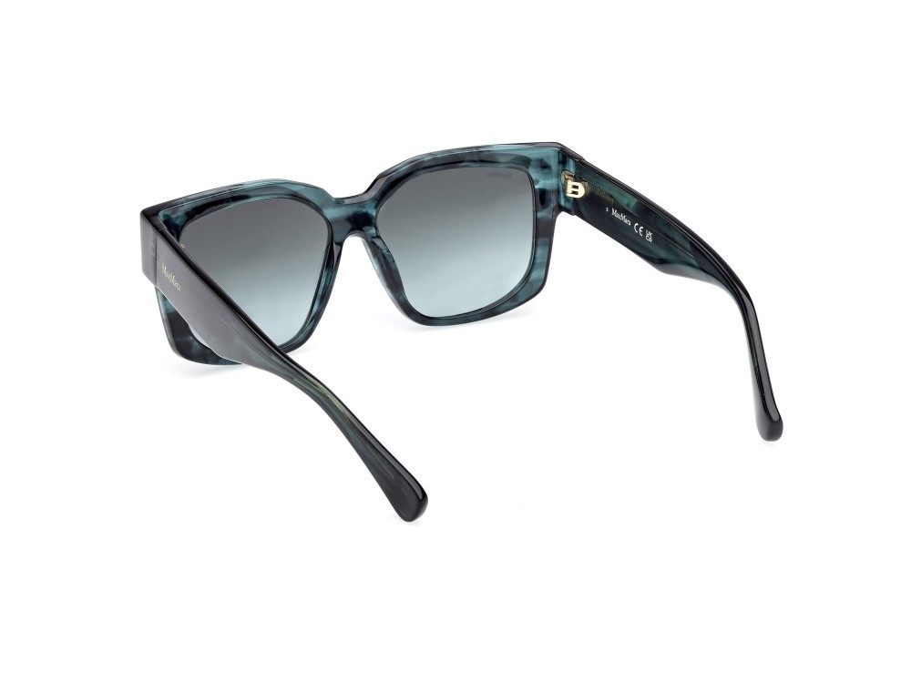 Occhiali da sole MaxMara Glimpse-7 MM0145 (98P) colore verde scuro/striato forma quadrato lenti verde sfumato