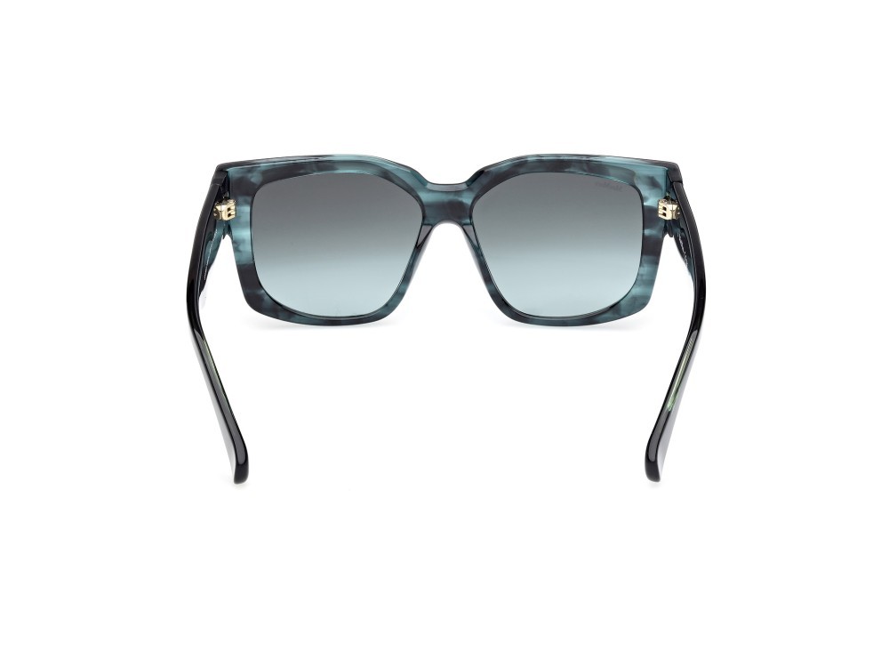 Occhiali da sole MaxMara Glimpse-7 MM0145 (98P) colore verde scuro/striato forma quadrato lenti verde sfumato