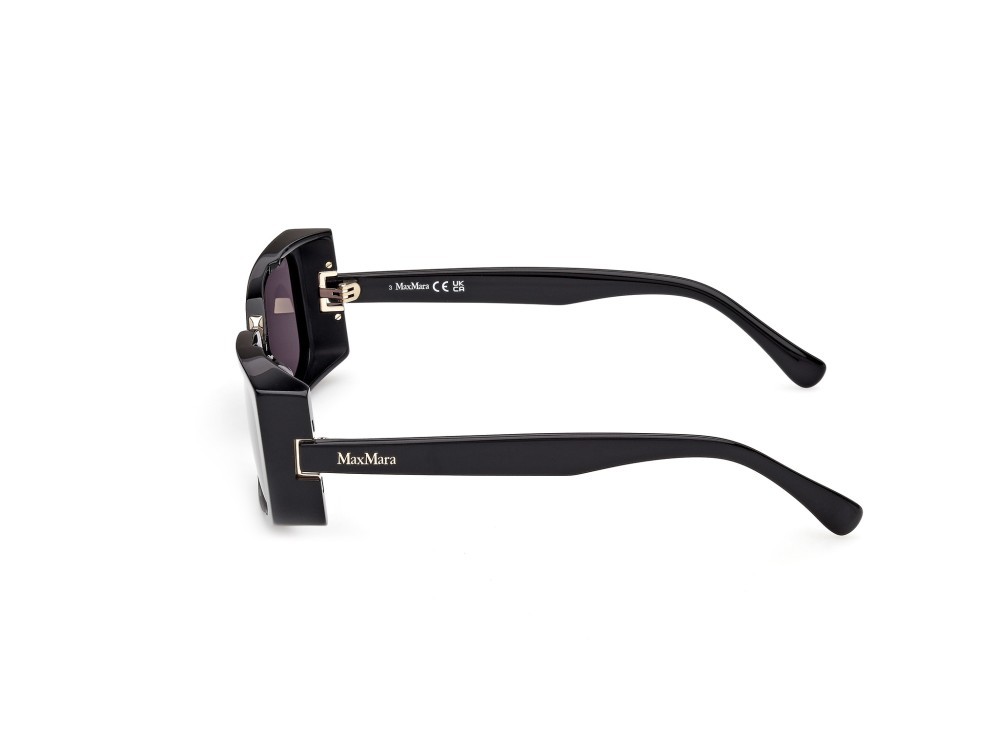 Occhiali da sole MaxMara Spark9 MM0159 (01A) colore nero lucido forma rettangolare lenti fumo