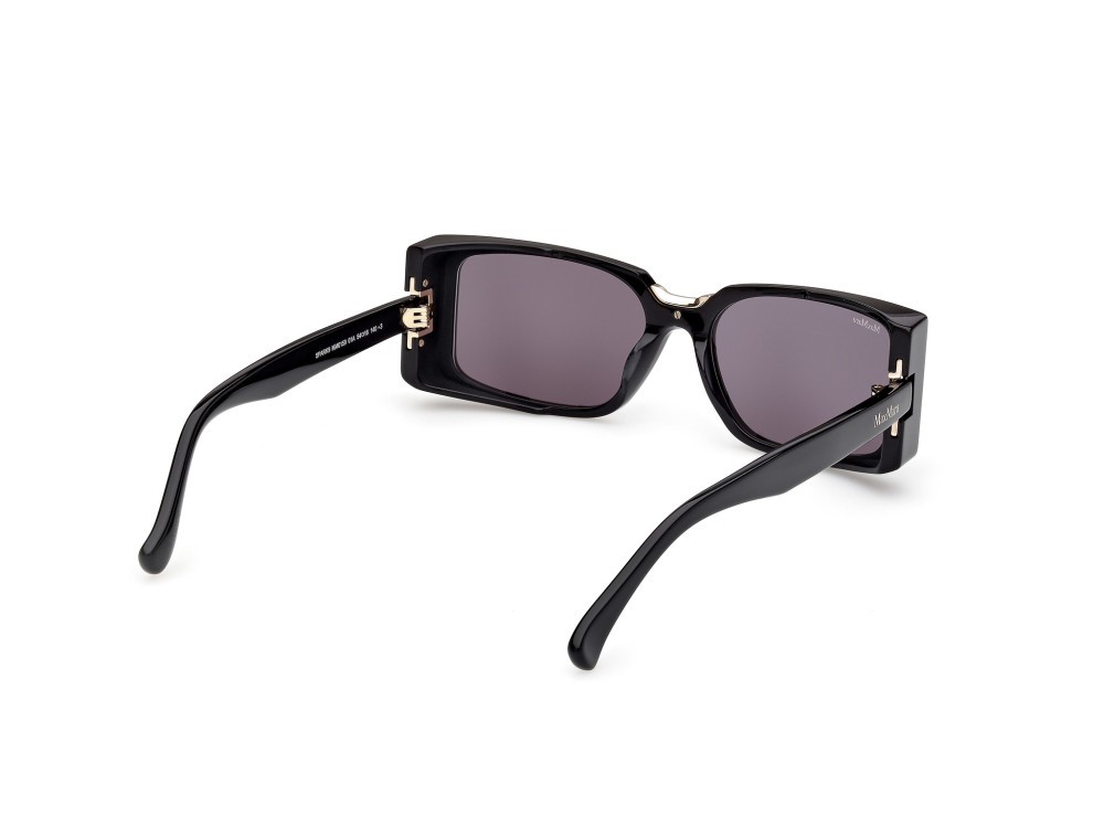 Occhiali da sole MaxMara Spark9 MM0159 (01A) colore nero lucido forma rettangolare lenti fumo