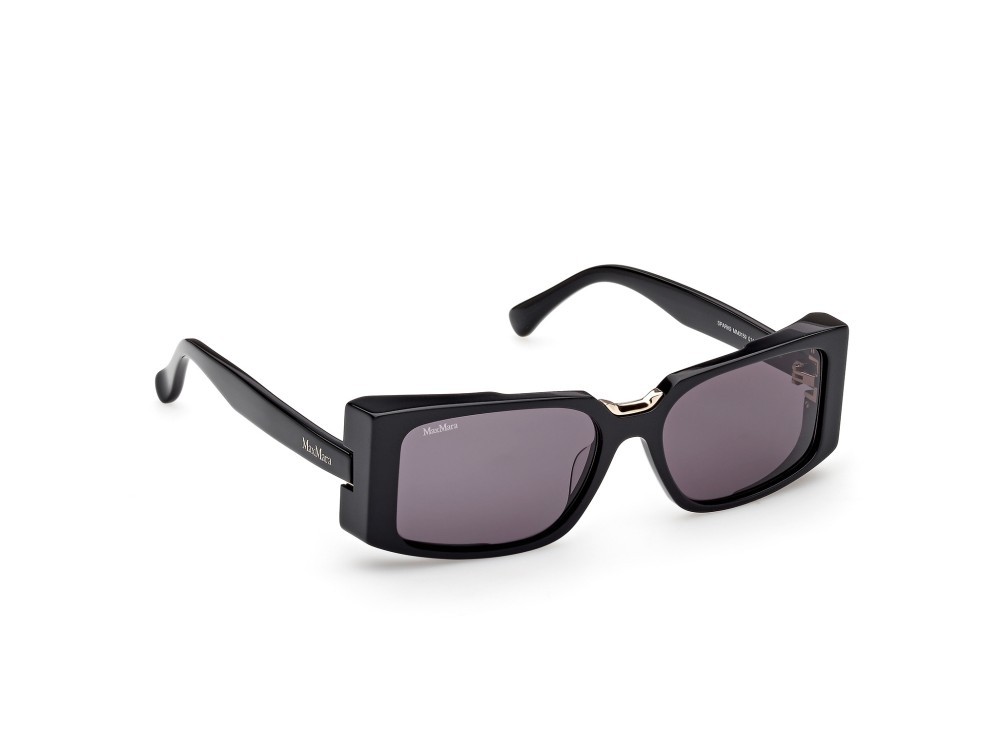 Occhiali da sole MaxMara Spark9 MM0159 (01A) colore nero lucido forma rettangolare lenti fumo