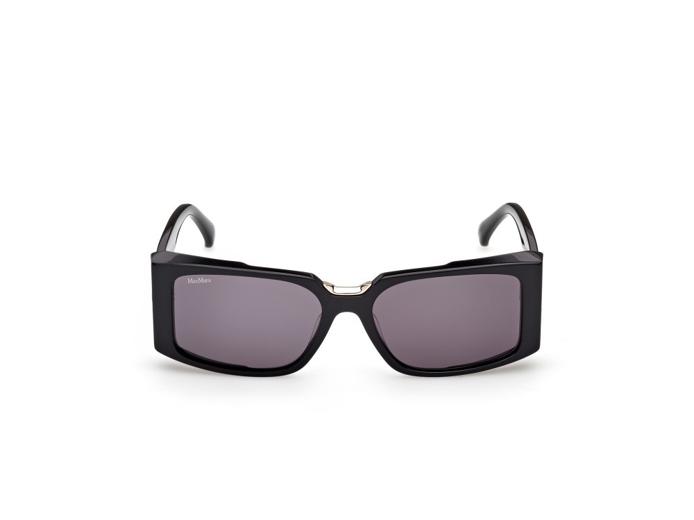 Occhiali da sole MaxMara Spark9 MM0159 (01A) colore nero lucido forma rettangolare lenti fumo