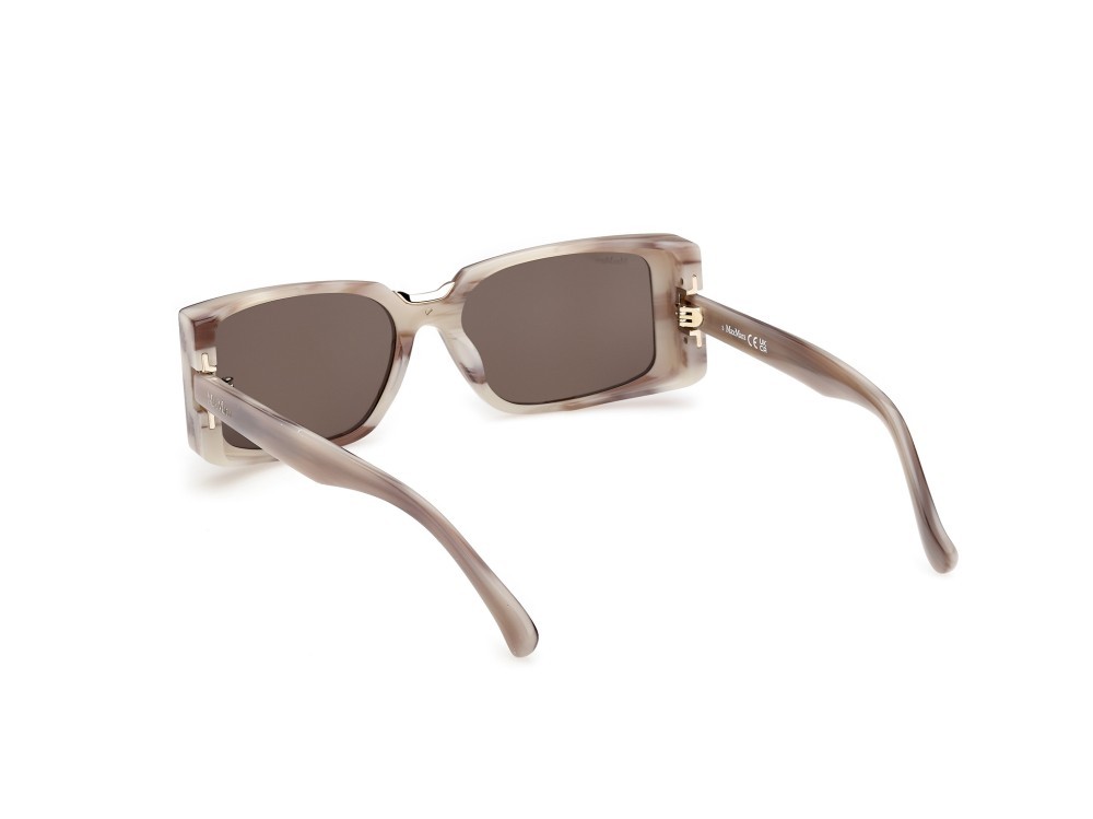 Occhiali da sole MaxMara Spark9 MM0159 (20A) colore corno beige forma rettangolare lenti fumo