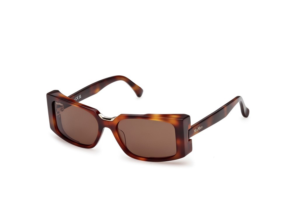 Occhiali da sole MaxMara Spark9 MM0159 (52E) colore  avana scura forma rettangolare lenti marrone