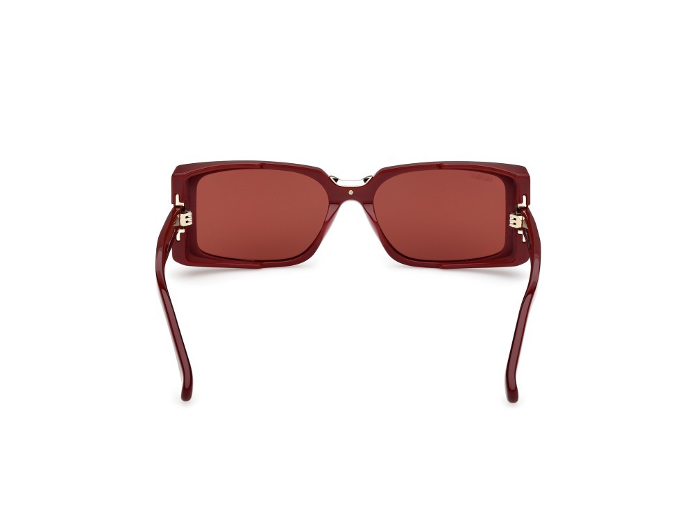 Occhiali da sole MaxMara Spark9 MM0159 (69S) colore bordeaux lucido forma rettangolare lenti bordeaux