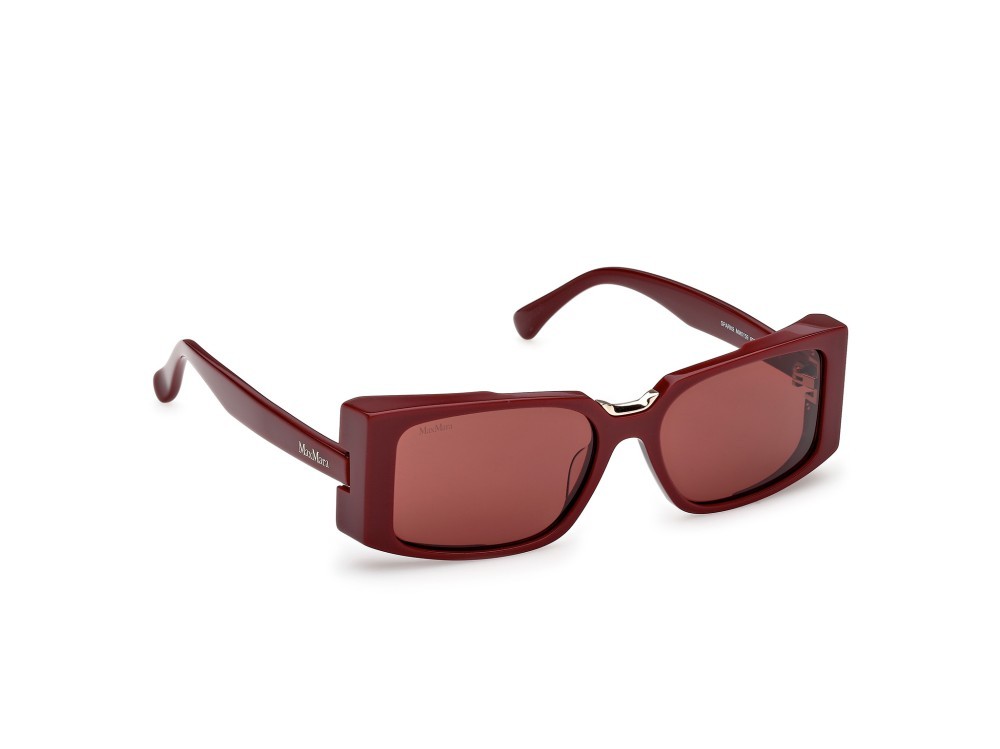 Occhiali da sole MaxMara Spark9 MM0159 (69S) colore bordeaux lucido forma rettangolare lenti bordeaux