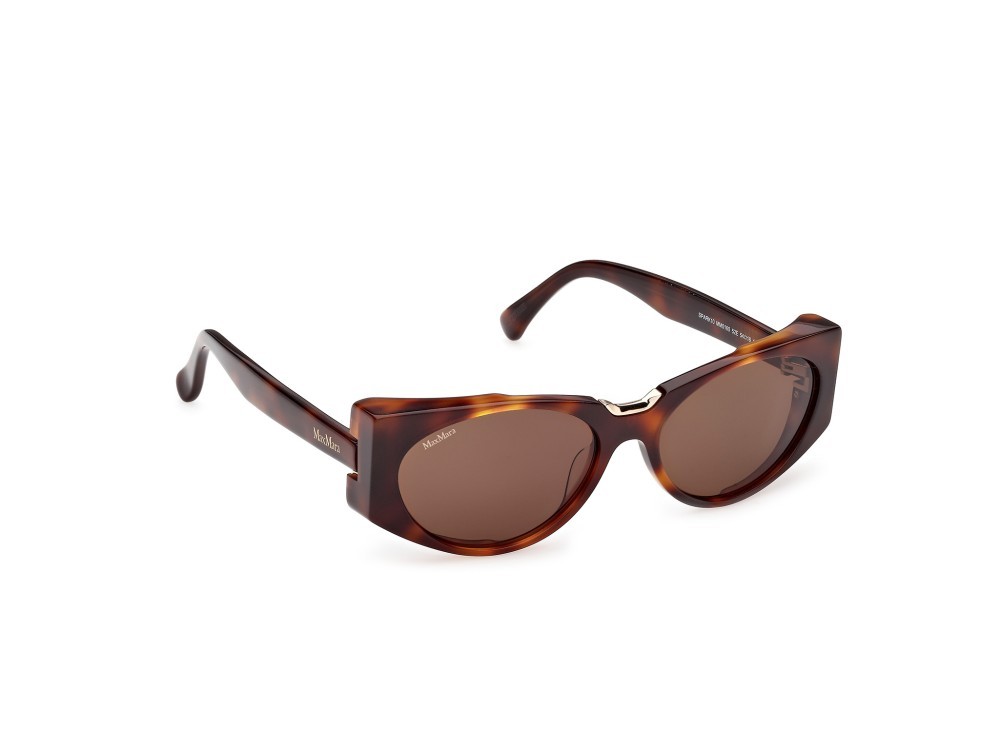 Occhiali da sole MaxMara Spark10 MM0160 (52E) colore avana scura forma ovale lenti marrone