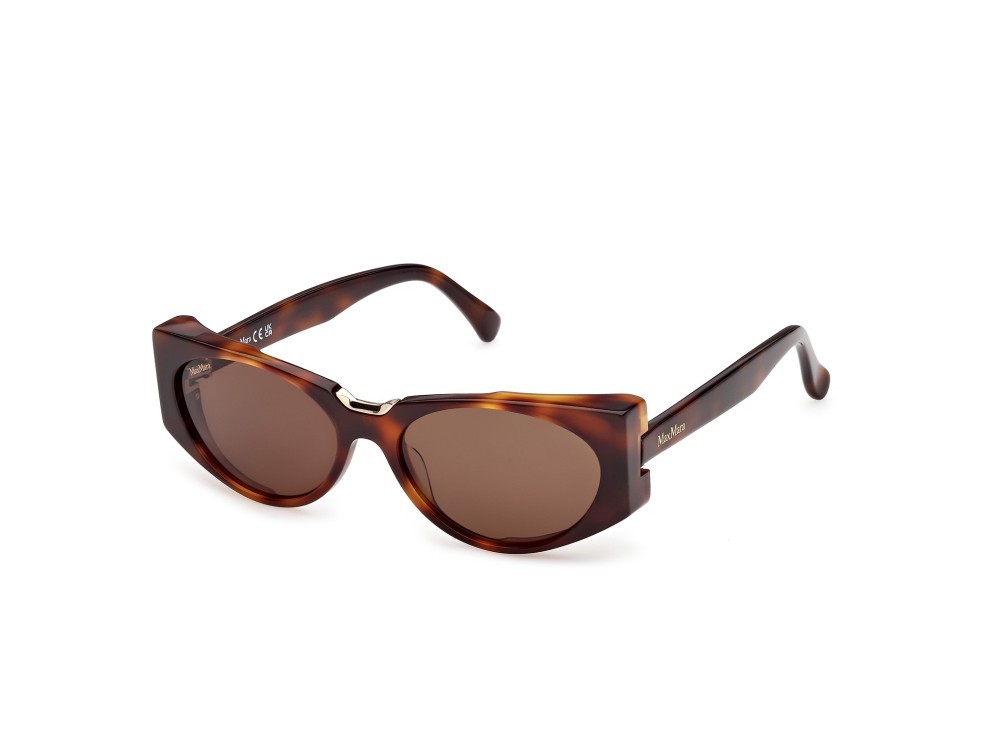 Occhiali da sole MaxMara Spark10 MM0160 (52E) colore avana scura forma ovale lenti marrone
