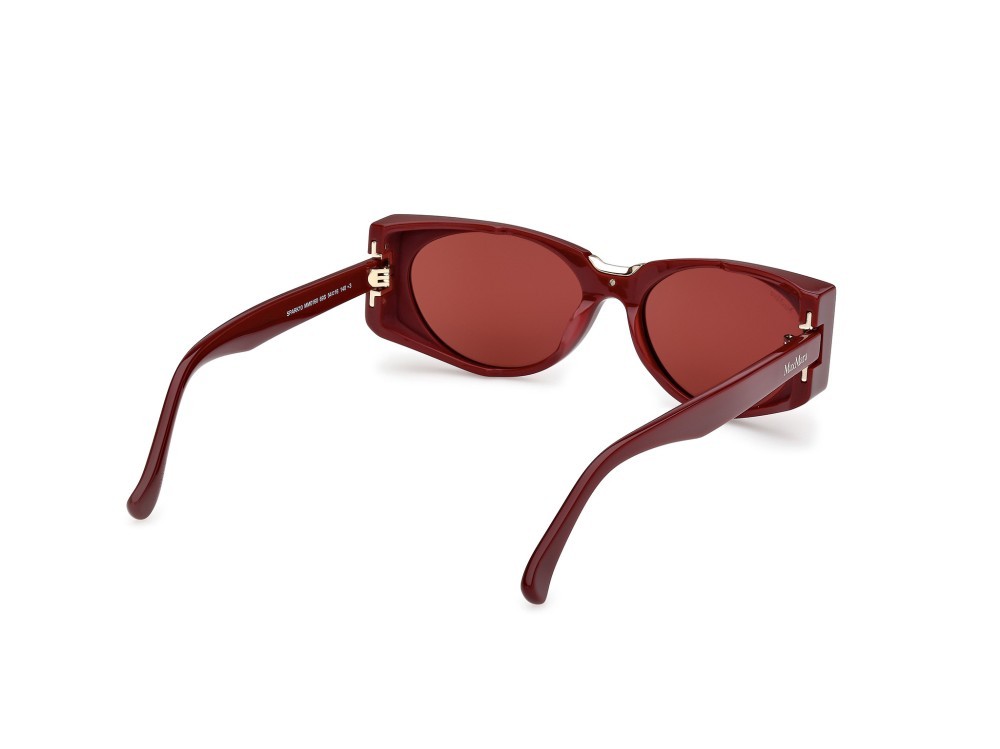 Occhiali da sole MaxMara Spark10 MM0160 (69S) colore bordeaux lucido forma ovale lenti bordeaux 