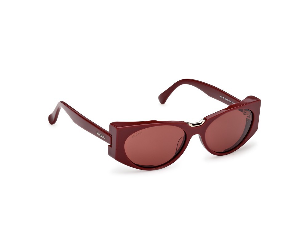 Occhiali da sole MaxMara Spark10 MM0160 (69S) colore bordeaux lucido forma ovale lenti bordeaux 
