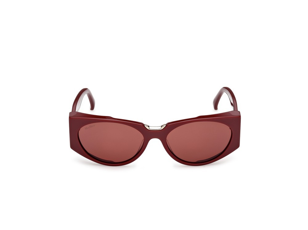 Occhiali da sole MaxMara Spark10 MM0160 (69S) colore bordeaux lucido forma ovale lenti bordeaux 