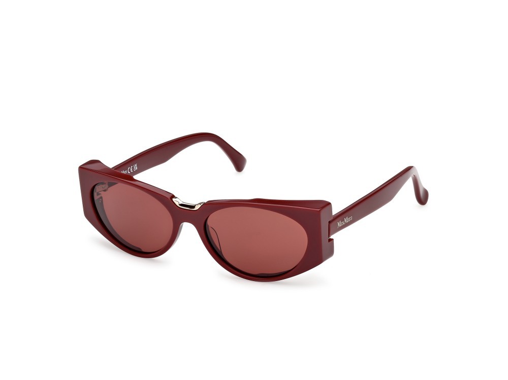 Occhiali da sole MaxMara Spark10 MM0160 (69S) colore bordeaux lucido forma ovale lenti bordeaux 