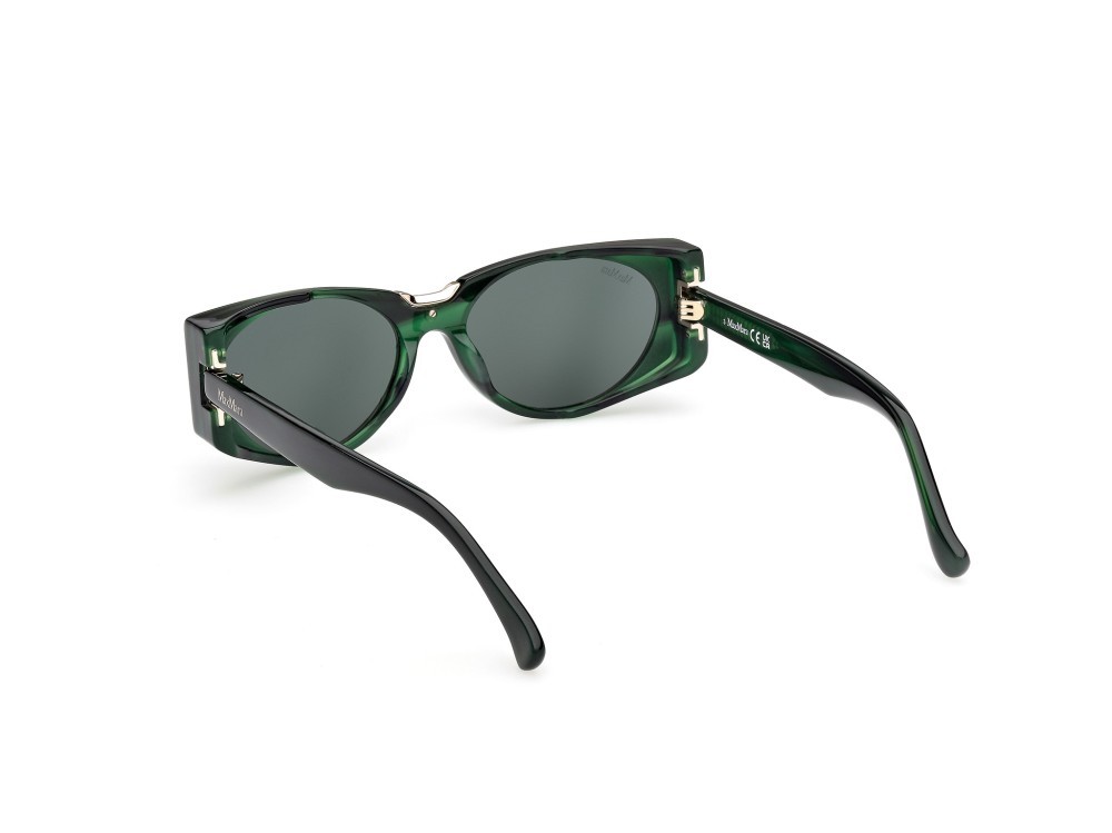 Occhiali da sole MaxMara Spark10 MM0160 (96N) colore corno verde  forma ovale lenti verde