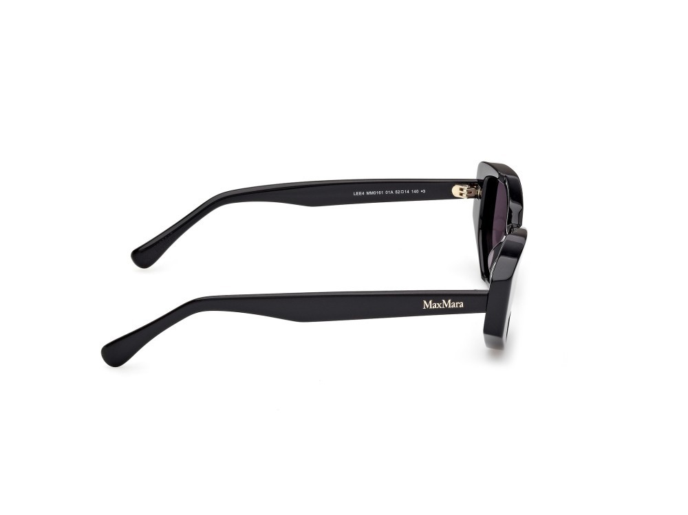 Occhiali da sole MaxMara Lee4 MM0161 (01A) colore nero lucido forma cat eye lenti fumo