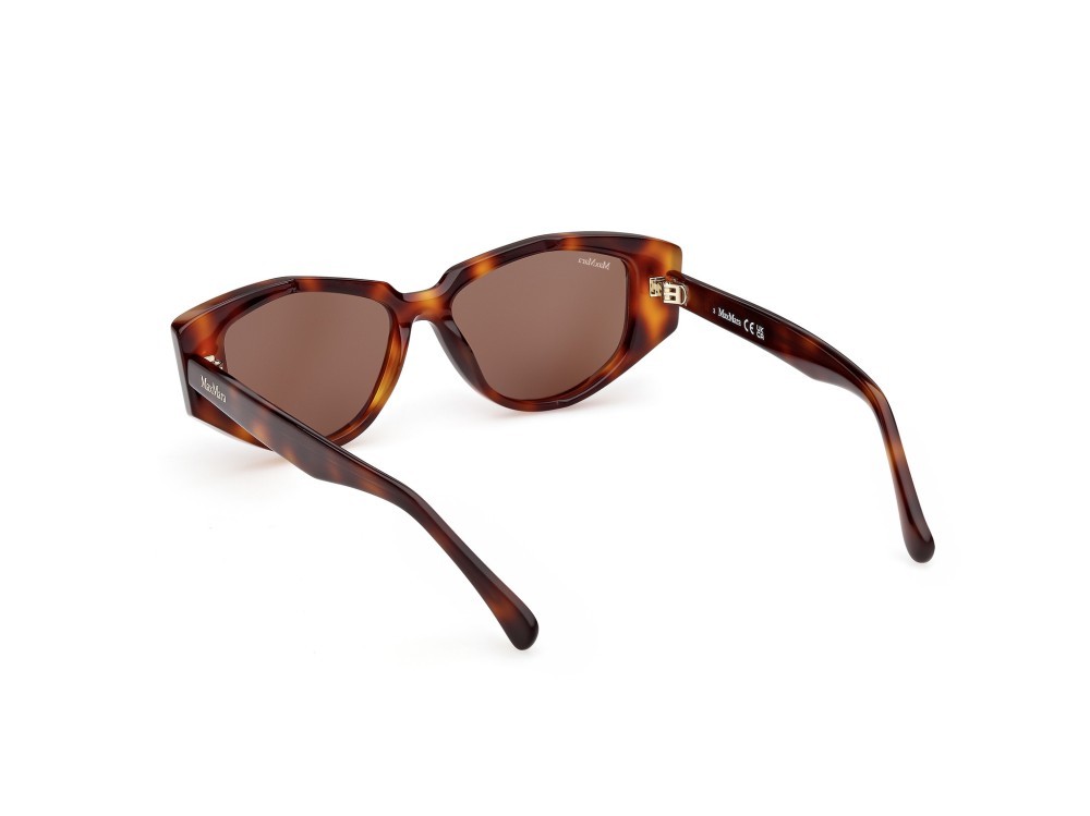 Occhiali da sole MaxMara Lee4 MM0161 (52E) colore avana scura  forma cat eye lenti marrone