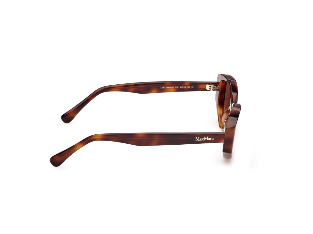 Occhiali da sole MaxMara Lee4 MM0161 (52E) colore avana scura  forma cat eye lenti marrone