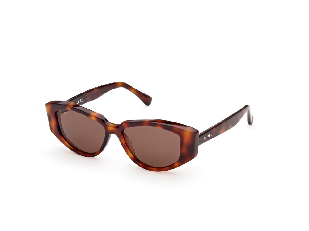 Occhiali da sole MaxMara Lee4 MM0161 (52E) colore avana scura  forma cat eye lenti marrone