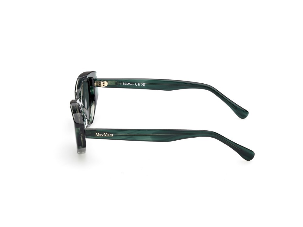 Occhiali da sole MaxMara Lee4 MM0161 (96N) colore corno verde  forma cat eye lenti verde