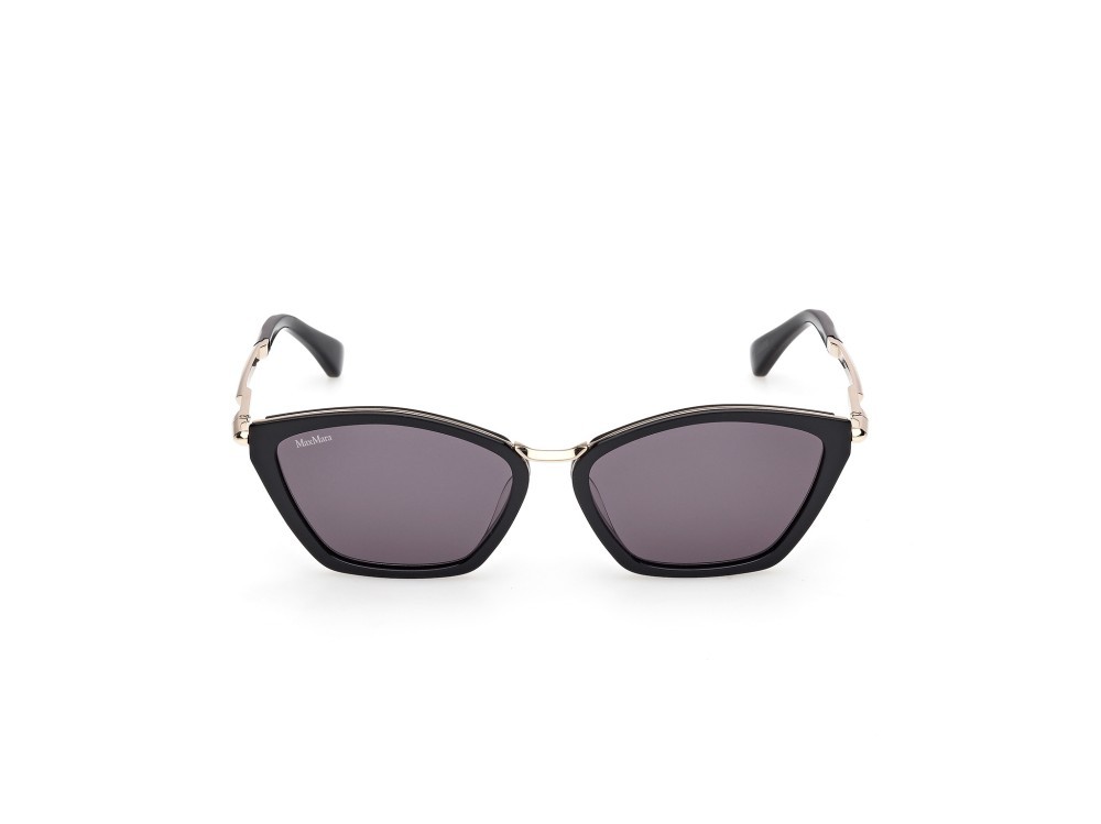 Sonnenbrillen MaxMara Miller7 MM0162 (01A) farbe nero lucido form cat-eye gläser fumo