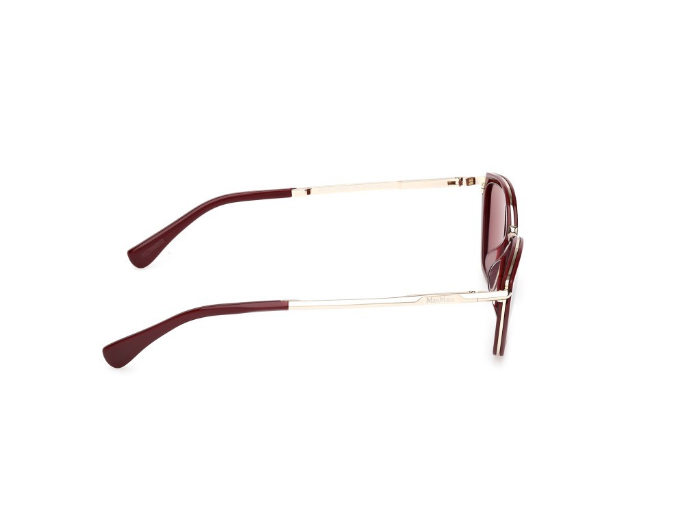 Occhiali da sole MaxMara Miller7 MM0162 (69S) colore bordeaux lucido forma cat eye lenti fumo