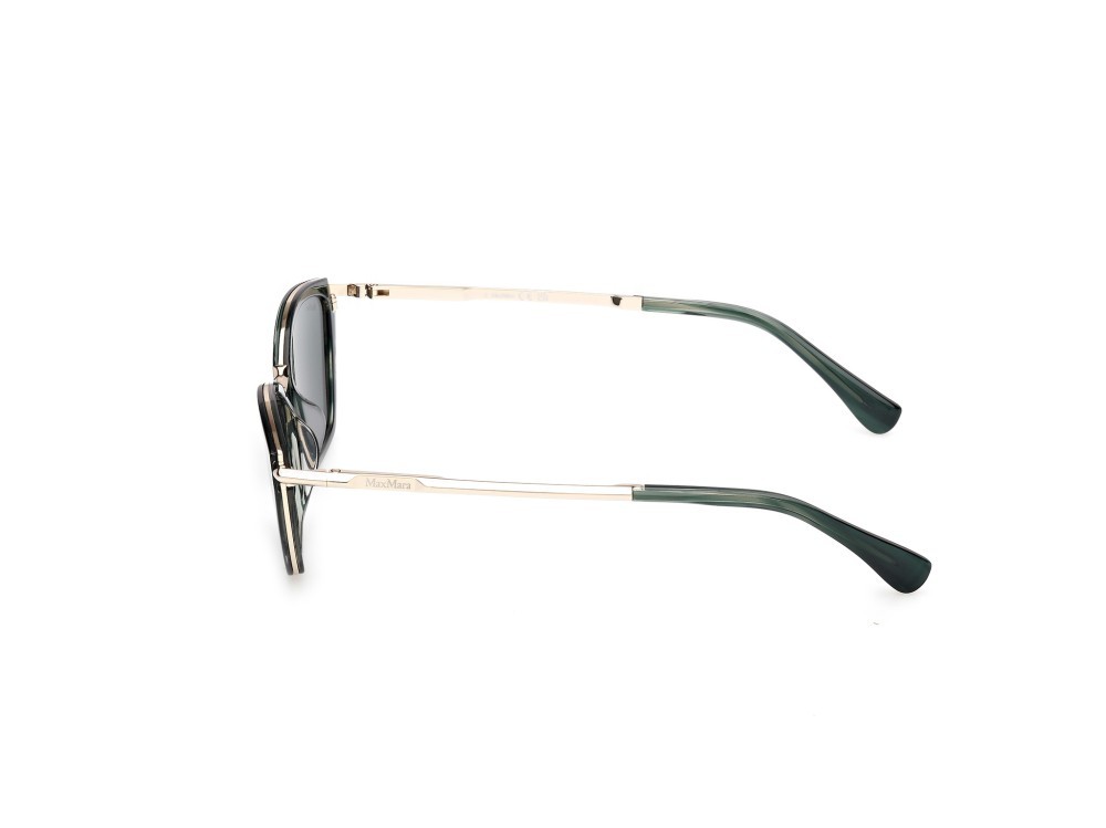 Occhiali da sole MaxMara Miller7 MM0162 (96N) colore corno verde forma cat eye lenti verde