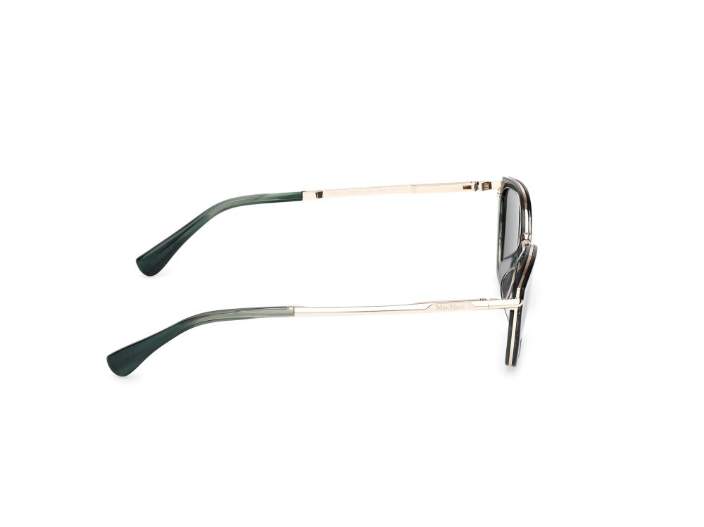 Occhiali da sole MaxMara Miller7 MM0162 (96N) colore corno verde forma cat eye lenti verde