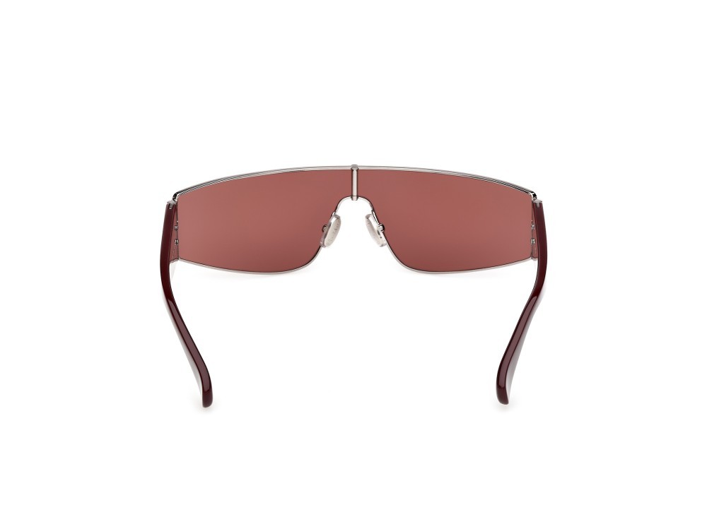 Occhiali da sole MaxMara Space MM0164 (14S) colore  rutenio chiaro lucido / bordeaux lucido forma mask lenti bordeaux