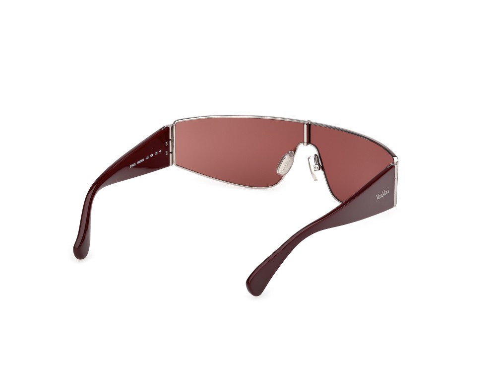 Occhiali da sole MaxMara Space MM0164 (14S) colore  rutenio chiaro lucido / bordeaux lucido forma mask lenti bordeaux