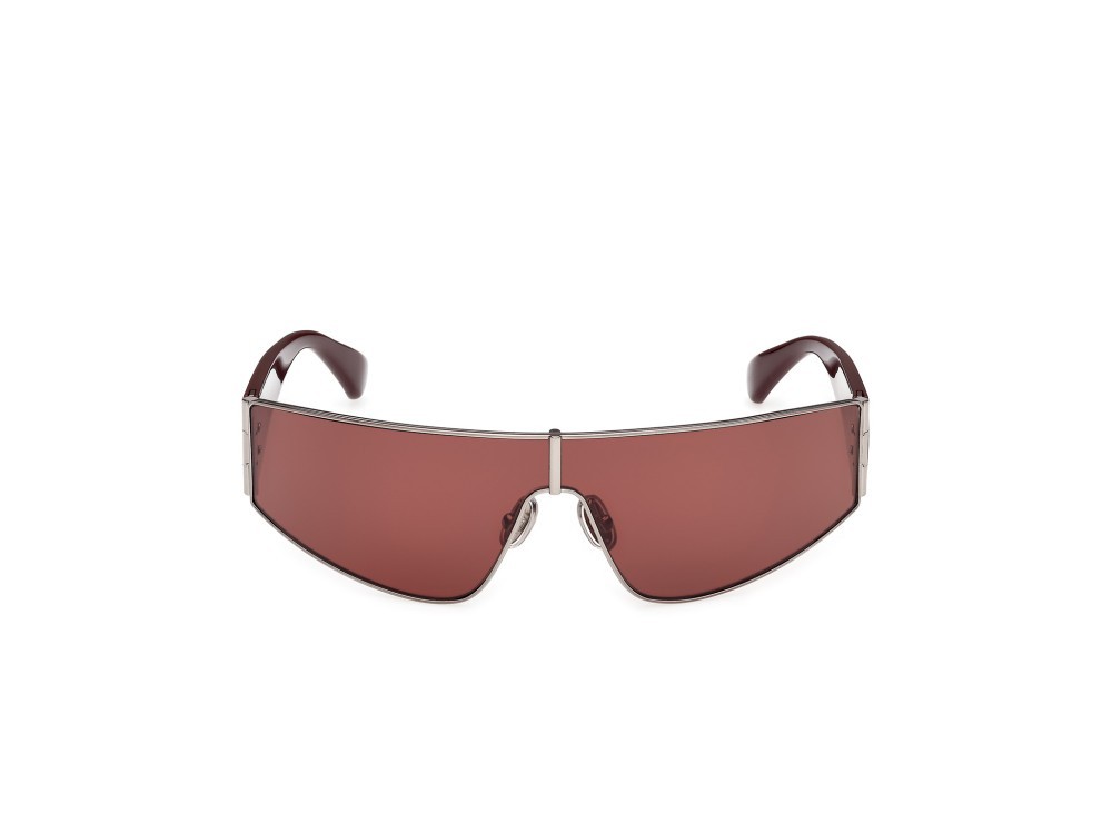 Occhiali da sole MaxMara Space MM0164 (14S) colore  rutenio chiaro lucido / bordeaux lucido forma mask lenti bordeaux