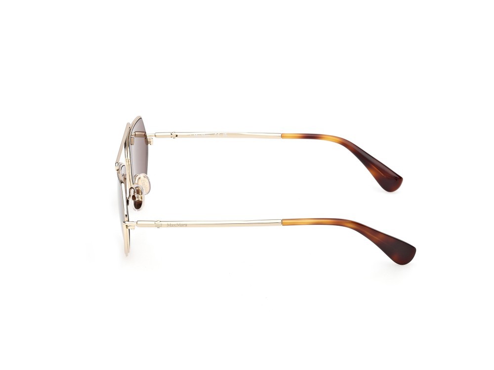 Occhiali da sole MaxMara Joey MM0165 (32E) colore oro pallido lucido forma geometrico lenti marrone