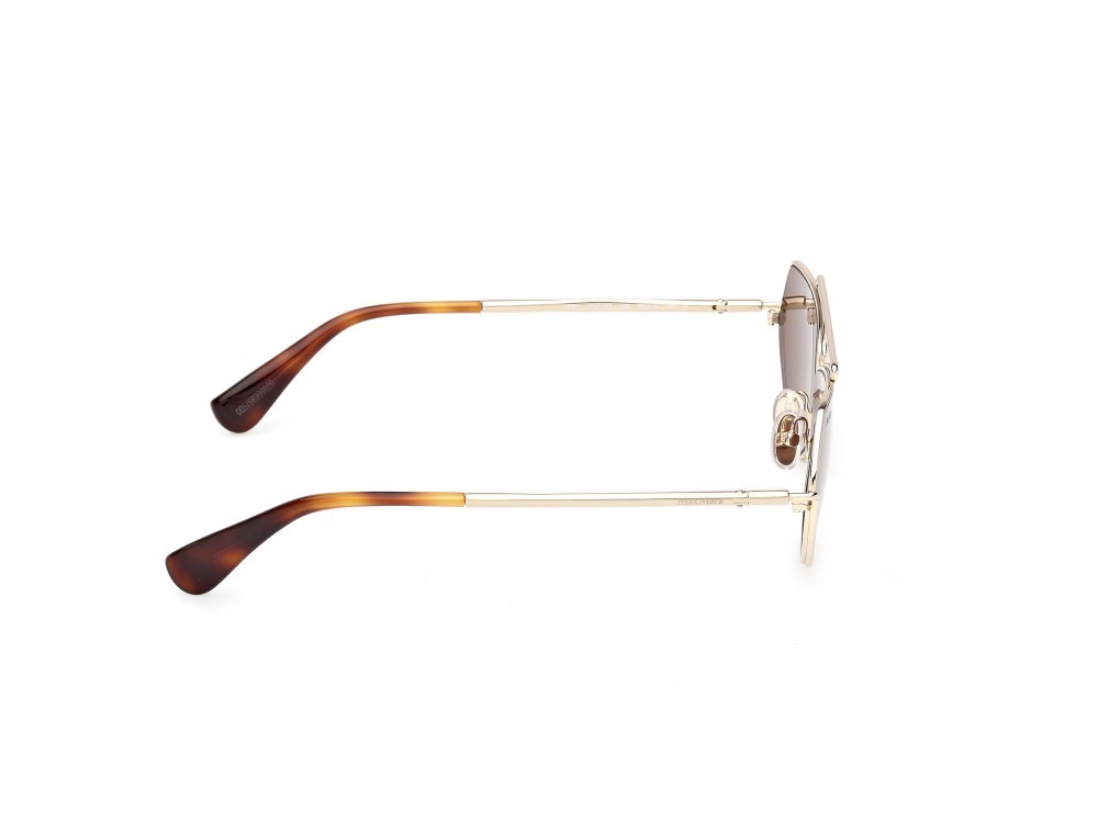 Occhiali da sole MaxMara Joey MM0165 (32E) colore oro pallido lucido forma geometrico lenti marrone