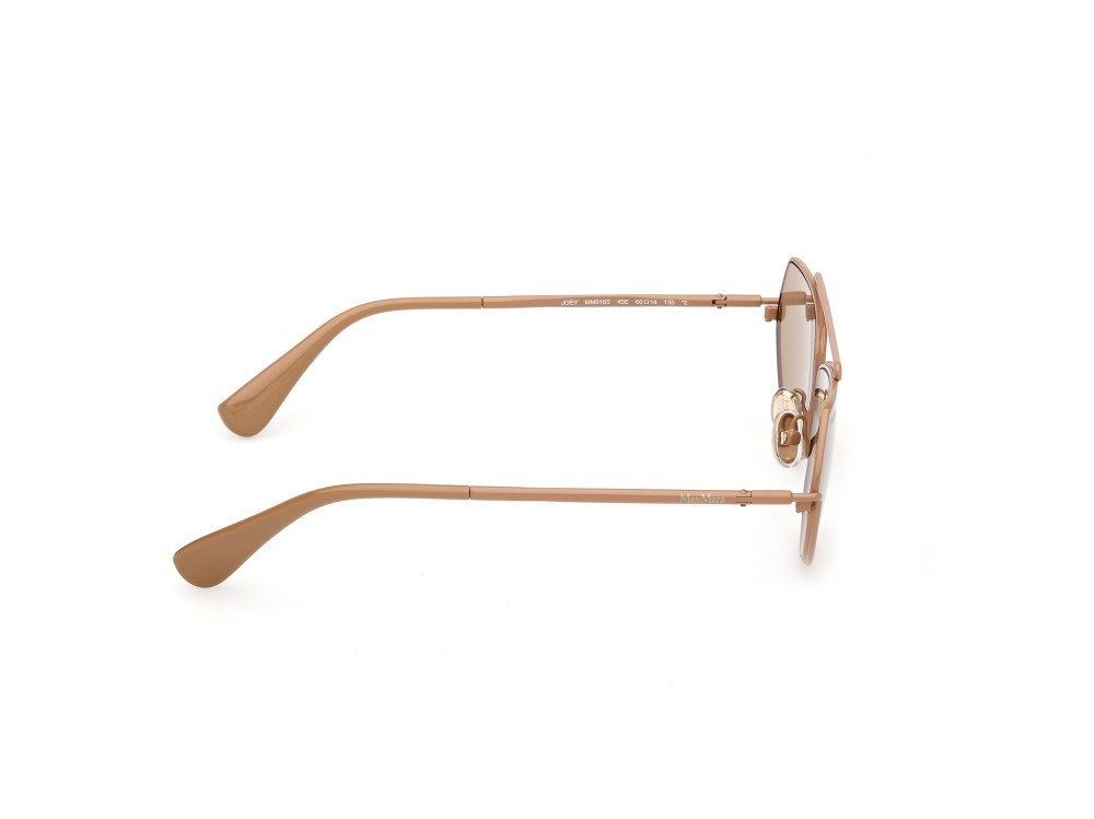Occhiali da sole MaxMara Joey MM0165 (45E) colore marrone chiaro lucido forma geometrico lenti marrone