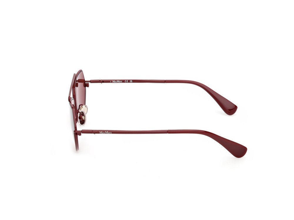 Occhiali da sole MaxMara Joey MM0165 (69S) colore bordeaux lucido forma geometrico lenti bordeaux