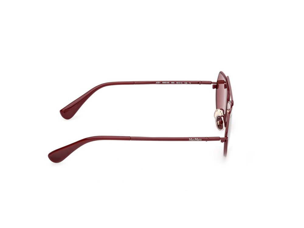 Occhiali da sole MaxMara Joey MM0165 (69S) colore bordeaux lucido forma geometrico lenti bordeaux