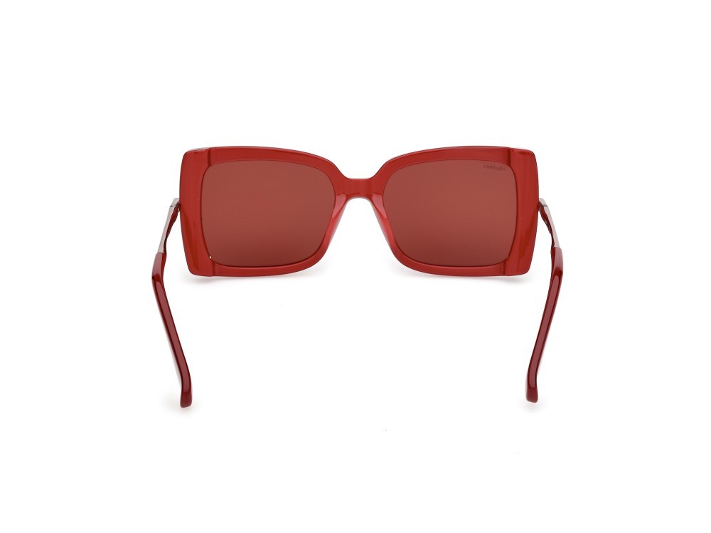 Occhiali da sole MaxMara Roquebrune MM0166 (69S) colore bordeaux lucido / bronzo scuro lucido forma farfalla lenti bordeaux