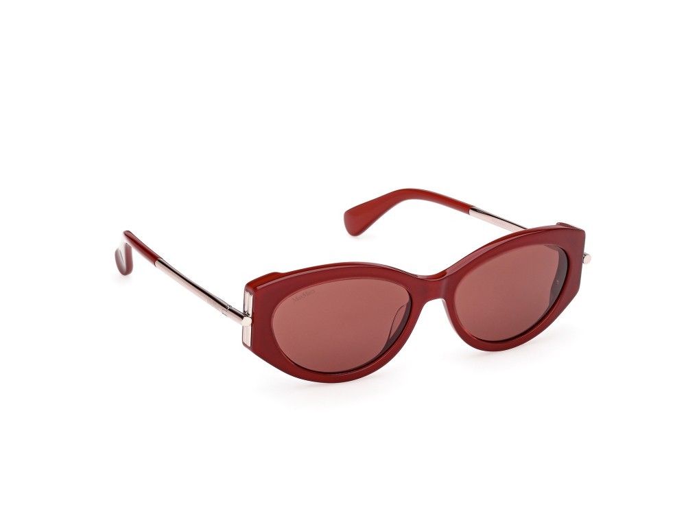 Occhiali da sole MaxMara Roquebrune1 MM0167 (69S) colore  bordeaux lucido / bronzo scuro lucido forma ovale lenti bordeaux