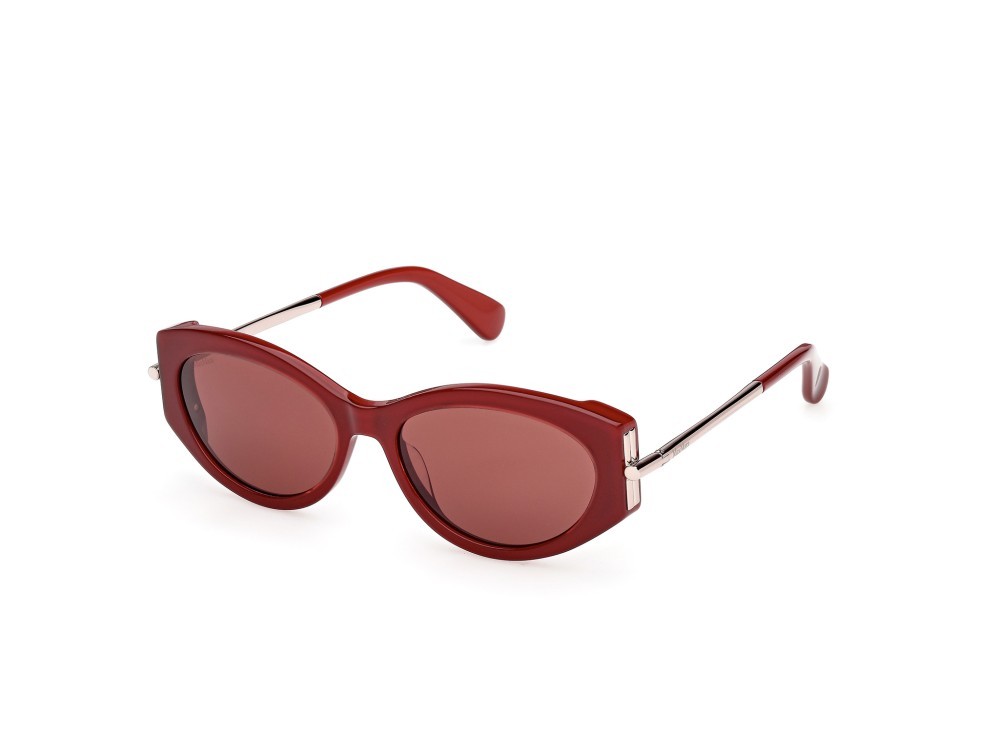 Occhiali da sole MaxMara Roquebrune1 MM0167 (69S) colore  bordeaux lucido / bronzo scuro lucido forma ovale lenti bordeaux