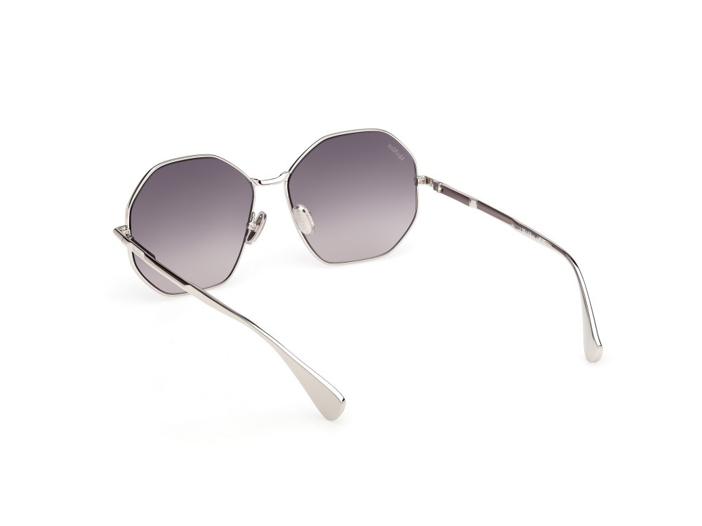 Occhiali da sole MaxMara Miller MM0168 (14B) colore rutenio chiaro lucido forma geometrico lenti fumo grad.