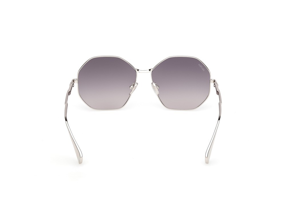 Occhiali da sole MaxMara Miller MM0168 (14B) colore rutenio chiaro lucido forma geometrico lenti fumo grad.