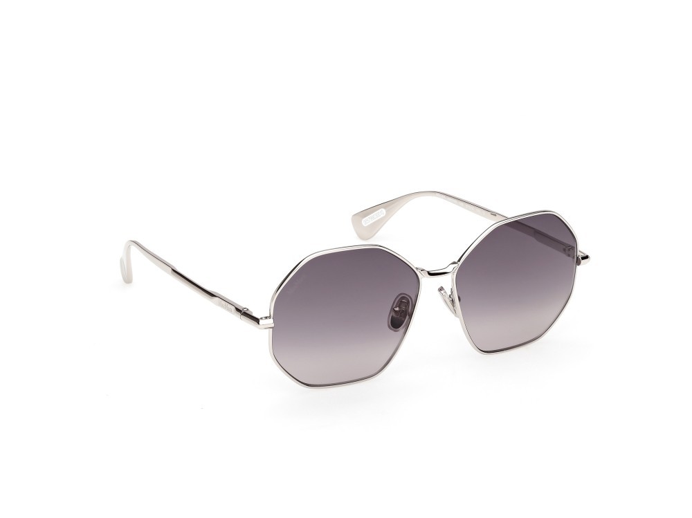 Occhiali da sole MaxMara Miller MM0168 (14B) colore rutenio chiaro lucido forma geometrico lenti fumo grad.